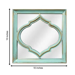 Art Street Blue Abstract Shaped Self Design MDF Decorative Wall Mirror image 4