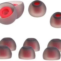 ENMORA 27_ST-EARPHONE BUDS PADS_(Pack of 10, Gray, Red) Premium Quality Silicon Earbuds (Size-M) In The Ear Headphone Cushion In The Ear Headphone Cushion (Pack of 10, Red, Gray) In The Ear Headphone Cushion-picture-42