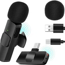 imaginea 2.4 GHz K8 Wireless Microphone, Plug Play Digital Mini Portable Recording Wireless Microphone-picture-10