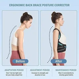 afcycare Back Straightener Support Belt Adjustable Posture Corrector for Men & Women Back / Lumbar Support image 4