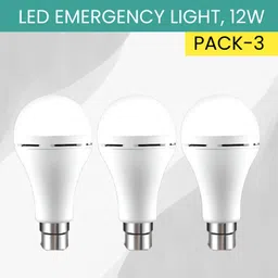 guggu 12W Rechargeable Inverter LED Bulb with Upto 4H.Power Cut Lighting Pack of_3N215 4 hrs Bulb Emergency Light-picture-30