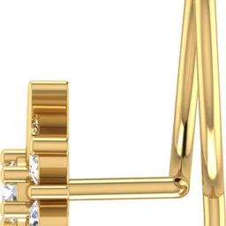 avsar Jiya 18kt Diamond Yellow Gold Nose Wire image 3