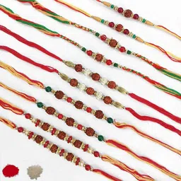 sawariya Rudraksh Rudraksh C-02 Mauli Thread, Sandalwood Chawal Roli Pack Set-picture-13