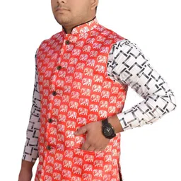 aljaami Printed Men Waistcoat-picture-10