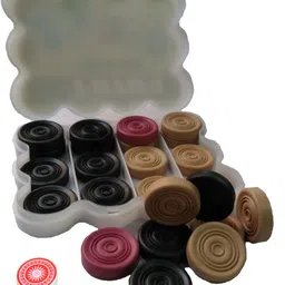 tima Carrom Coin Set Plastic (24 Pcs Carom Coins + 1 Striker) Carrom Pawns-picture-18