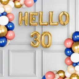 Special You Blue & Beige 74 Pieces Happy Birthday Decoration Items-image-58