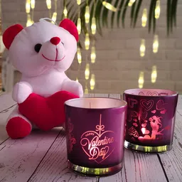 Homesake Red Candle & Teddy Bear Valentines Gift-image-19