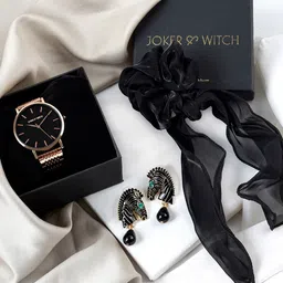 JOKER & WITCH Women Earrings & Watch Gift Set-picture-29
