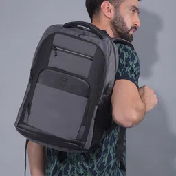 HRX by Hrithik Roshan Unisex Grey Backpack with Rain Cover & Reflective Strip-picture-23