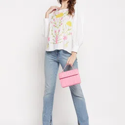 Ruhaans Floral Print Flared Sleeve Top-picture-12