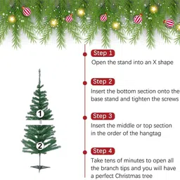 fizzytech Pine 152.4 cm (5.0 ft) Artificial Christmas Tree image 4