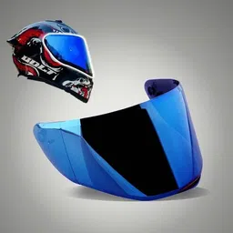 vega Blue Visor for Bolt and Bolt Decor/Graphics all models Motorbike Helmet-picture-24