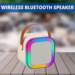 YAROH W12 (PORTABLE WIRELESS BLUETOOTH SPEAKER) Dynamic Thunder Sound & RGB LightV12 10 W Bluetooth Laptop/Desktop Speaker image 1
