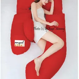 angel mommy Premium Full G-Shaped Body Pillow Microfibre Solid Pregnancy Pillow Pack of 1 image 2