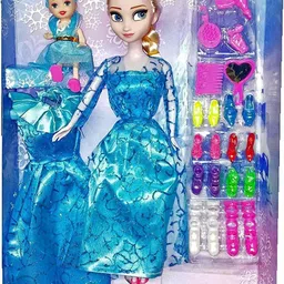 cri8hub Frozen Modern Fashion Doll Set with Accessories playset Dolls for Girls (Height 28cm) Big Size for Girls 3 to 10 Years-picture-14