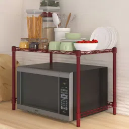 Denham Kitchen Metal Racks Basic With Oven Space In Red Colour By Tunehome image 1