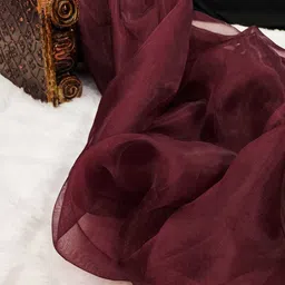 ramiv vastra Unstitched Organza Multipurpose Running Fabric Solid image 4