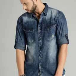 roadster Men Regular Fit Washed Casual Shirt-picture-19