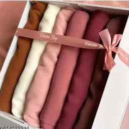 hijab Striped Georgette Women Multicolor Fancy Scarf-picture-11