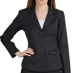 flickz Women Solid Single Breasted Formal Blazer-picture-16