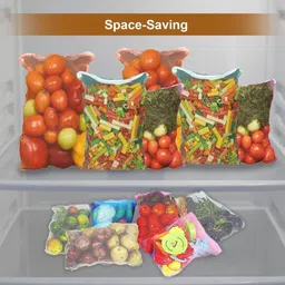 zimble Eco-Friendly Small Vegetable Net Bag for Fresh Produce multicolour (pack of 30) Nylon Fruit & Vegetable Basket image 3