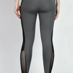 waylene Color Block Women Grey, Black Tights image 2