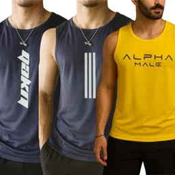 elite trendzz Pack of 3 Polyester Sando for Men – Round Neck Daily Wear Men Vest-picture-16