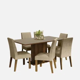 madesa Renata 6 Seater Dining Set in Wood Finish image 4