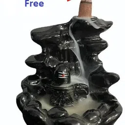 octin Smoke Backflow Cone Incense Holder Decorative Showpiece with 20 Backflow Cone Decorative Showpiece - 12 cm-picture-19