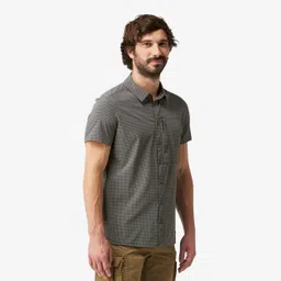 Men Checked Half Sleeve Shirt Grey - Travel 900-image-64