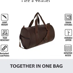 driss COOLLEST _Sport Gym_Bag FoR_U_nisex (BROWN)TAN5001 image 5