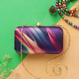 Swisni Women Printed Box Clutch-image-61