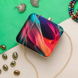 Swisni Printed Box Clutch-picture-17