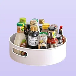 svayneq Plastic 360-degree Turning Storage Shelf – Living Space & Cookhouse Storage Basket-picture-43