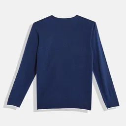 Allen Solly Junior Boys Navy Blue Chevron Patterned Pullover image 2