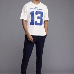 HRX by Hrithik Roshan Men Lifestyle Printed Drop-Shoulder Sleeves Oversized T-shirt image 5