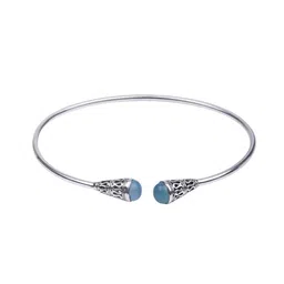 GIVA 925 Sterling Silver Oxidised Minimal Aqua Bracelet, Adjustable-picture-52