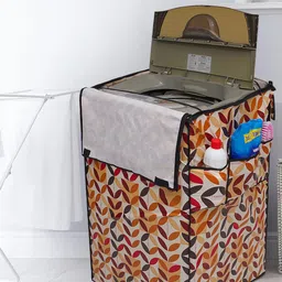 DREAM CARE White & Beige Printed Waterproof Washing Machine Cover-picture-39
