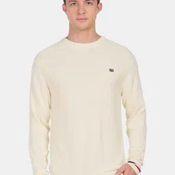Arrow Sport Men White & Black Pullover-image-71