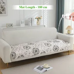 HOKIPO Grey & White Printed Waterproof Quilted Sofa Seat Mats-image-72