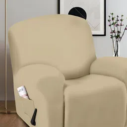 Cortina Beige Sofa Cover With Arms-image-54