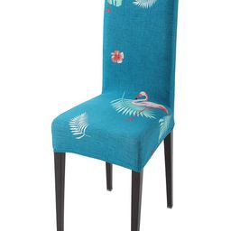 HOKIPO Blue Printed Stretchable Chair Cover-picture-17
