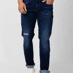 SPYKAR Men Low Distress Light Fade Cotton Jeans-picture-1