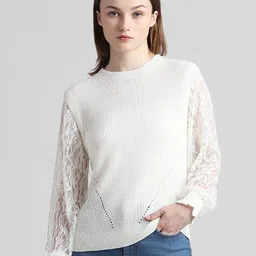 ONLY Onlzoe Ls Knit-In Round Neck Acrylic Cotton Pullover-picture-10