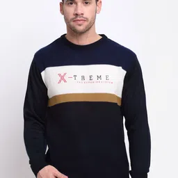 Cantabil Men Colourblocked Acrylic Pullover-image-38