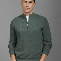 Louis Philippe Jeans Men Cable Knit Cotton Pullover-picture-29