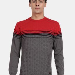 t-base Men Colourblocked Pullover-picture-21