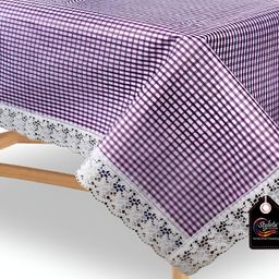 Stylista Blue & White Geometric Printed 1.01 m x 1.01 m Waterproof Square Table Cover-picture-5