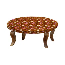 Stylista Orange & Pink Floral Printed Waterproof Round Elasticated 2 Seater Table Cover-image-54