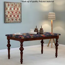 Stylista Grey & Yellow Floral Printed Waterproof 4-Seater Table Cover-image-32